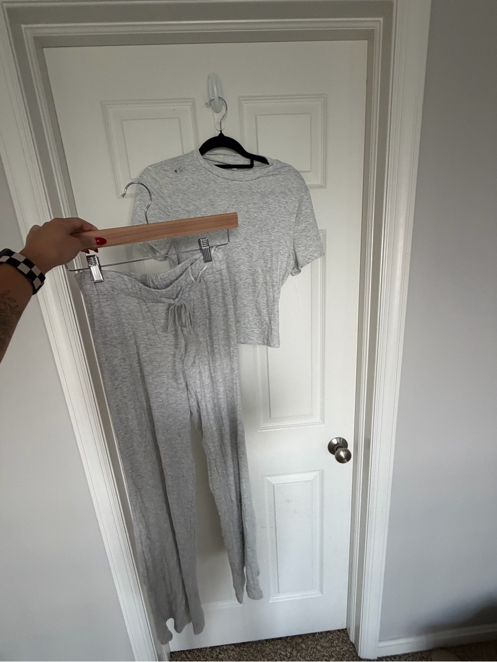 Grey Lounge Pajama Jammie Set Size Medium
